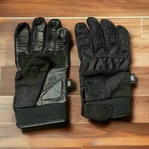 🏍️Xelement Advanced Motorcycle Gear Leather Mesh Gel Pad Riding Gloves!